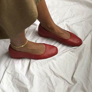 Idée Fixe Margot Ballet Flats in Classic Red